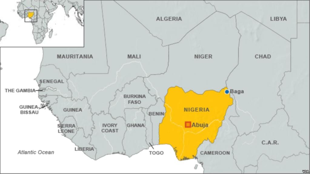 แผนที่ของ nigerian เส้นขอบ