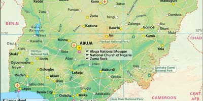 รูปของ nigerian แผนที่