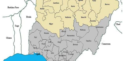 แผนที่ของเหนือ nigerian อเมริกา