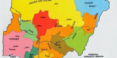 แผนที่ของ nigerian tribes