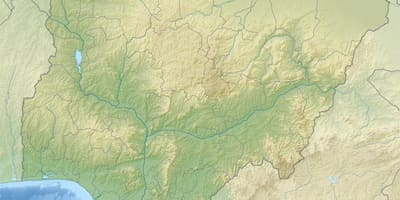 แผนที่ของไนจีเรียแสดงโล่งอก